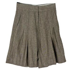 Nwot Gia Studios Linen Cotton Pleated Shorts 36/S